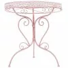 Beliani Balkontafel Metaal Roze ø 70 Cm ALBINIA