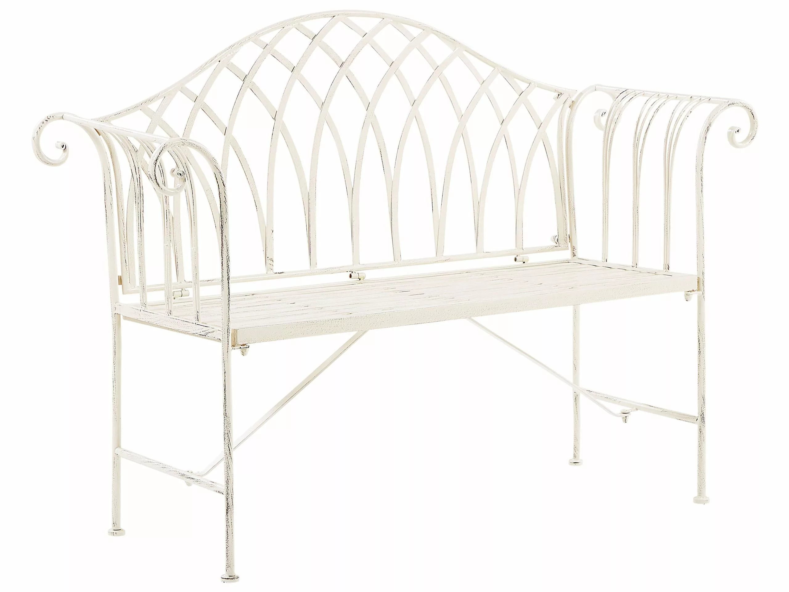 Beliani Tuinbank Metaal Wit MILAZZO - Afbeelding 8