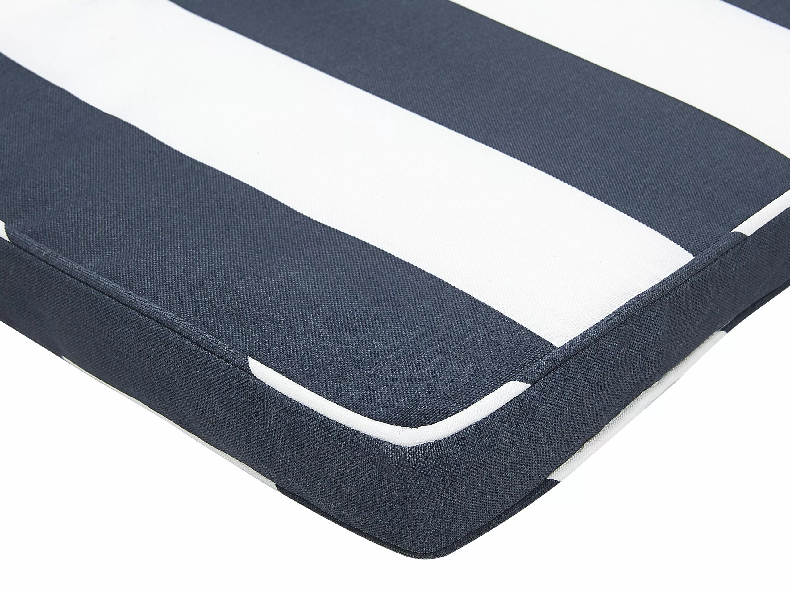 Beliani Ligstoel Acaciahout Marineblauw/wit CESANA - Afbeelding 6