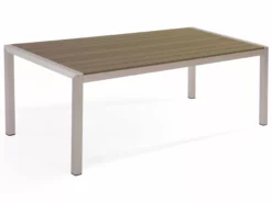 Beliani Tuintafel Aluminium Bruin 180 X 90 Cm VERNIO
