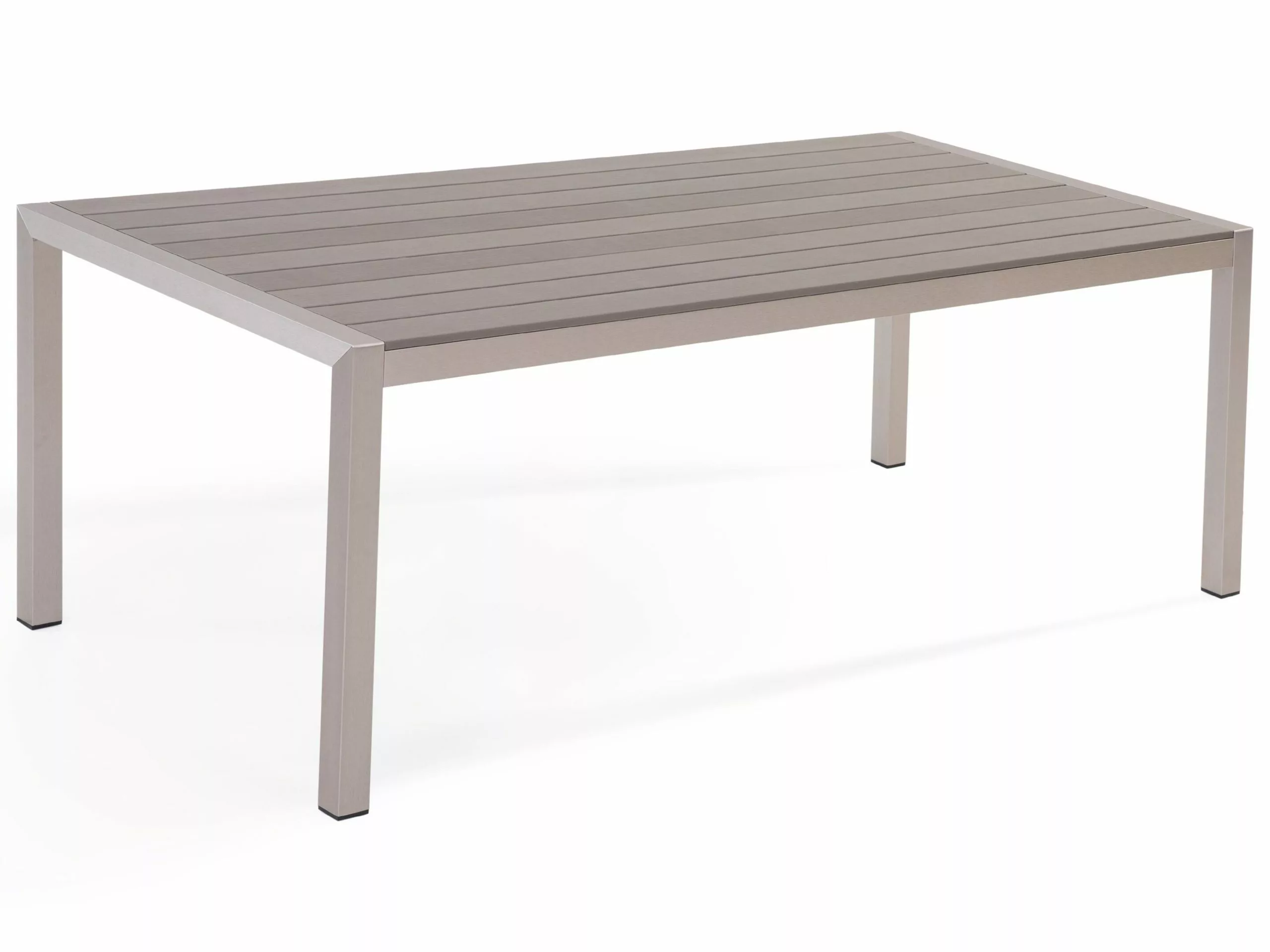 Beliani Tuintafel Aluminium Grijs 180 X 90 Cm VERNIO