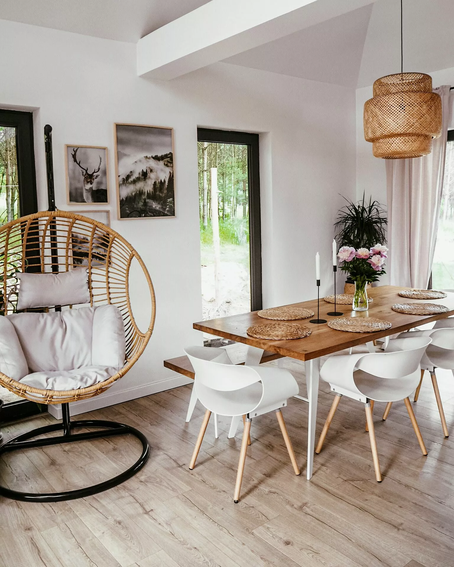 Beliani Hangstoel Met Standaard Rotan Natuurlijk ASPIO - Afbeelding 4