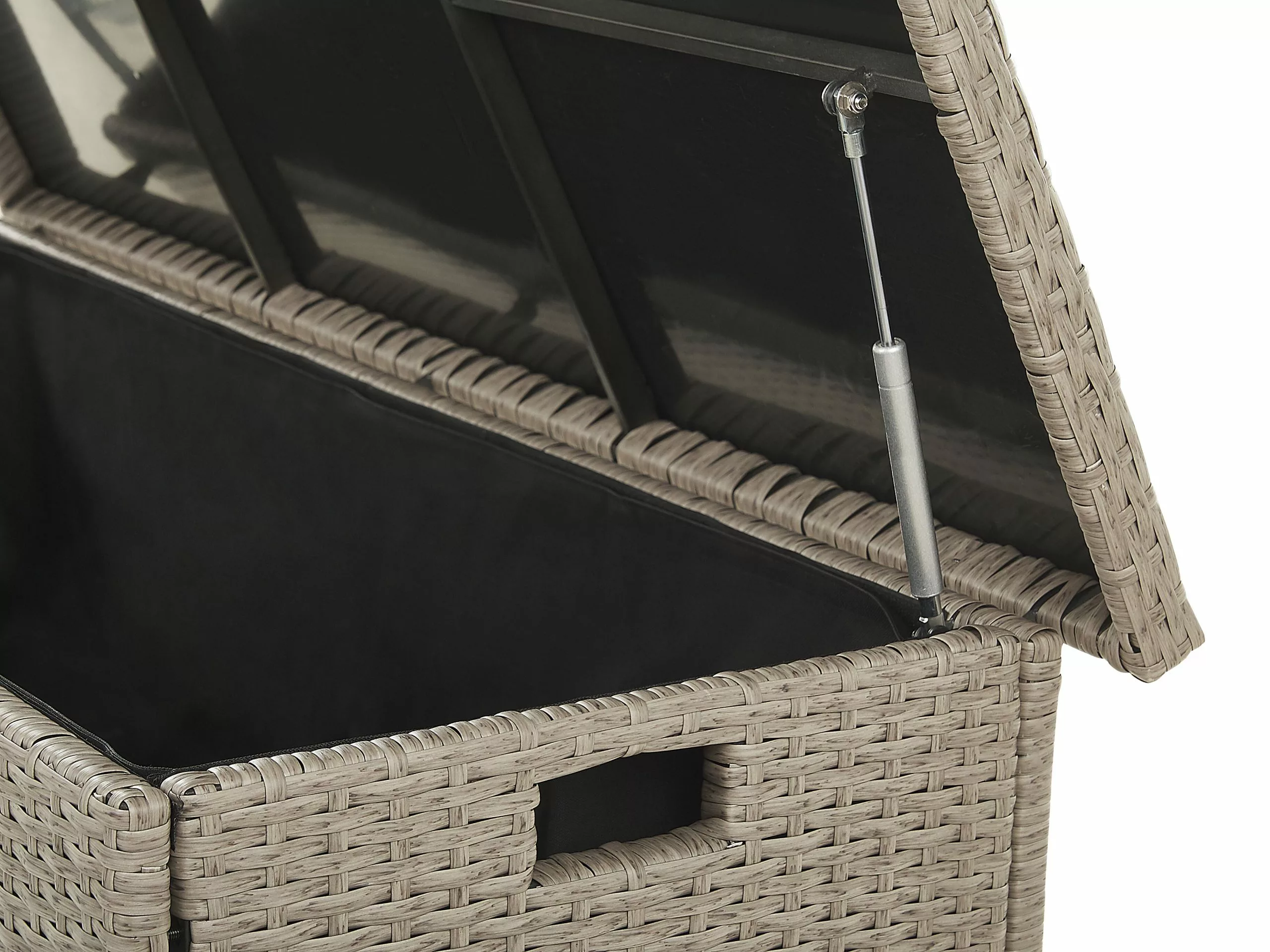 Beliani Kussenbox Rotan Taupe 126 X 46 MODENA - Afbeelding 6