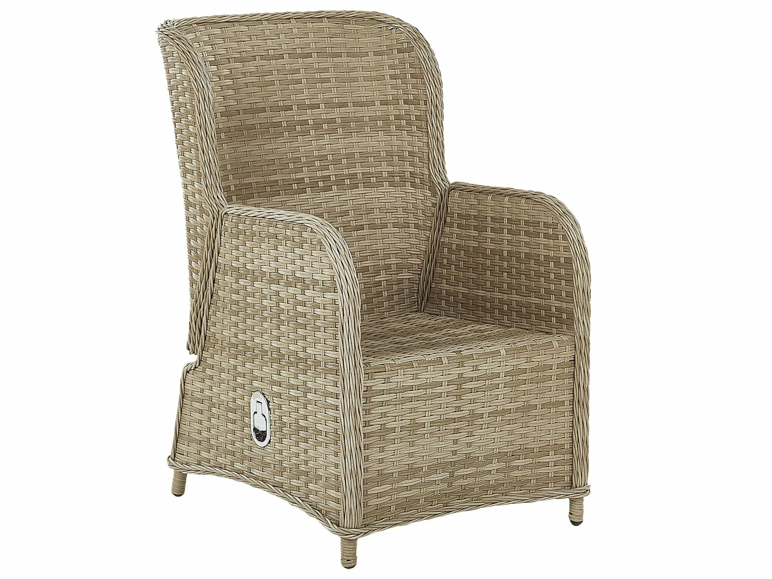 Beliani Loungeset 2-zits Rotan Beige PONZA - Afbeelding 9