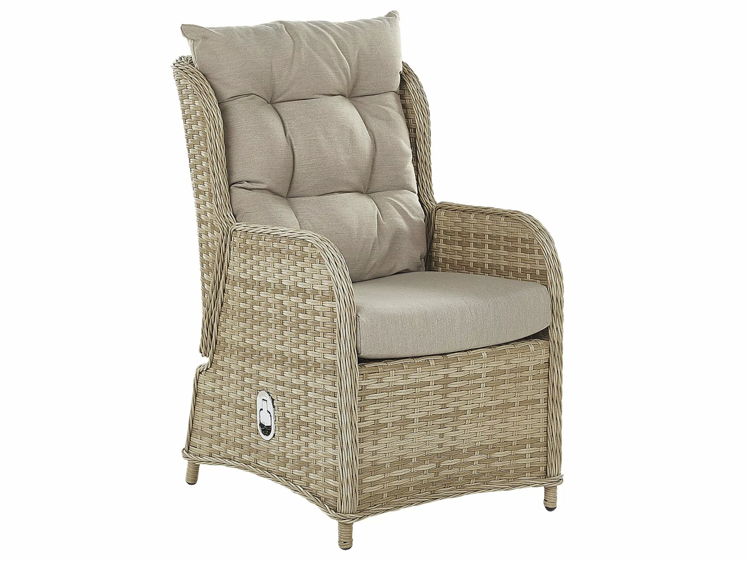 Beliani Loungeset 2-zits Rotan Beige PONZA - Afbeelding 10