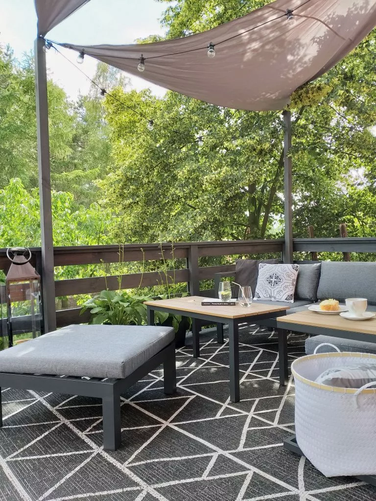 Beliani Loungeset 5-zits Aluminium Zwart MESSINA - Afbeelding 4