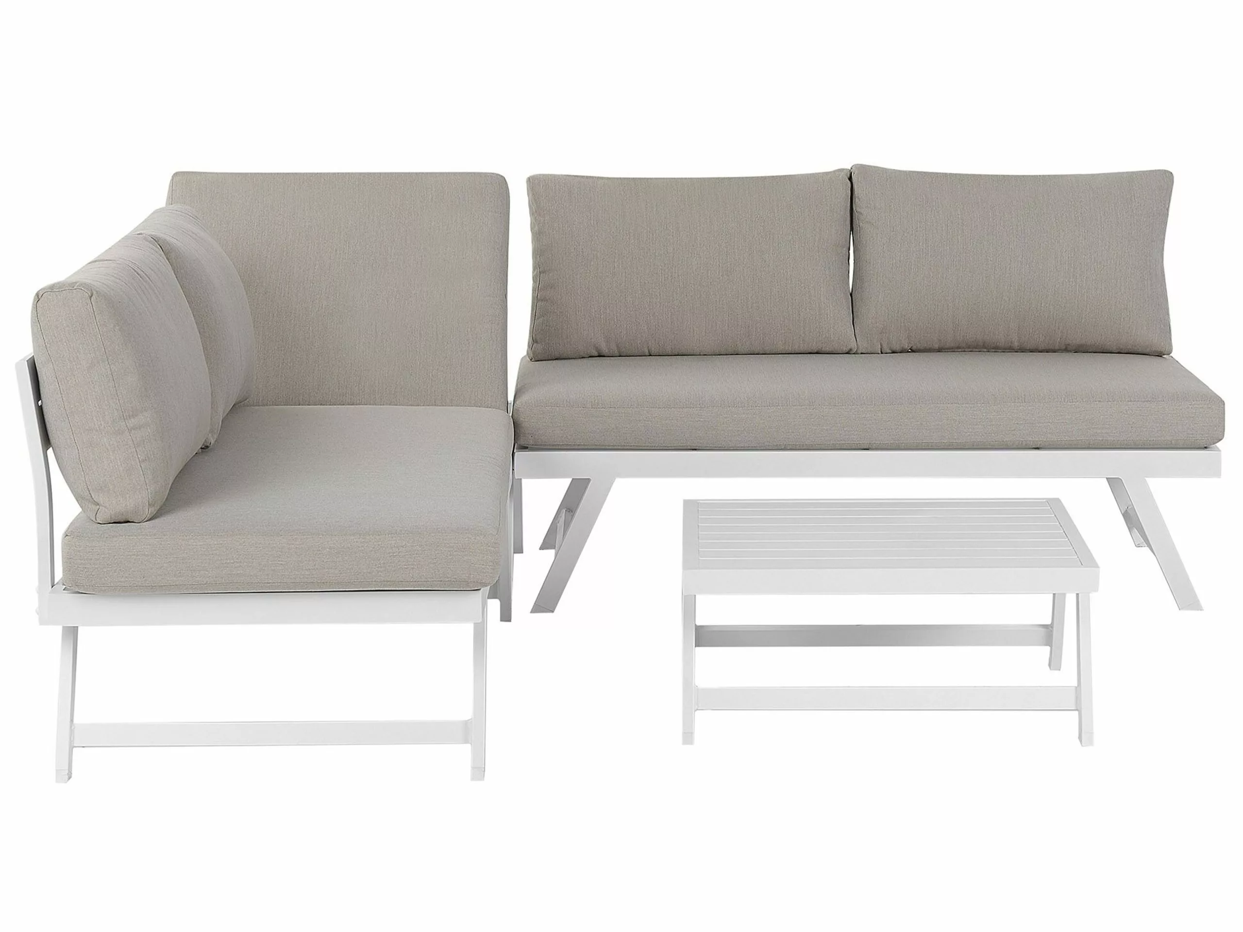 Beliani Loungeset 5-zits Aluminium Beige COCCORINO