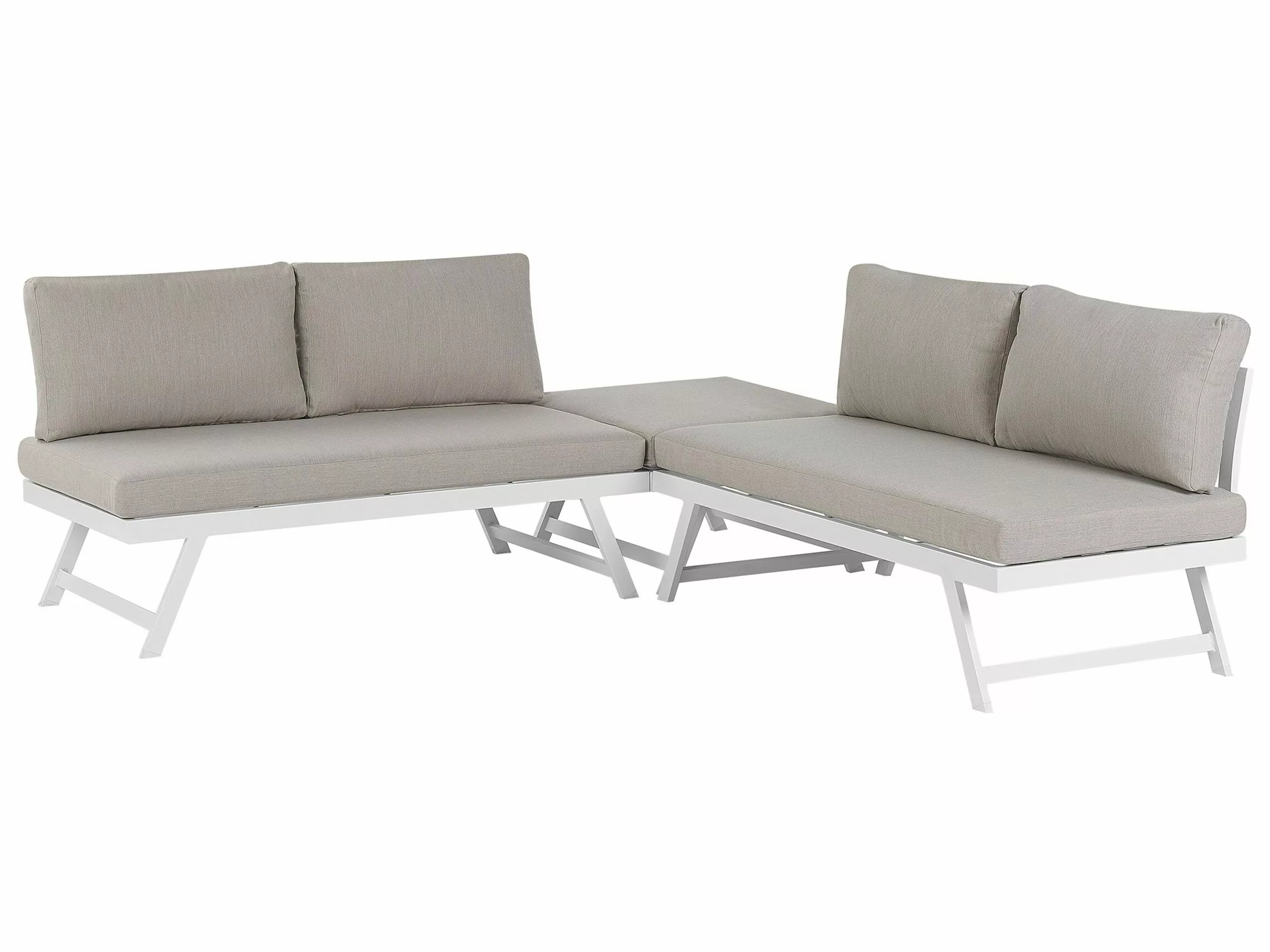 Beliani Loungeset 5-zits Aluminium Beige COCCORINO - Afbeelding 5