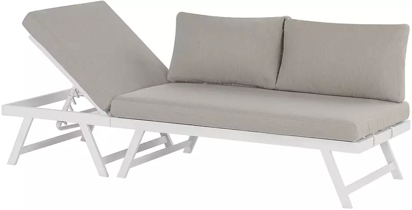 Beliani Loungeset 5-zits Aluminium Beige COCCORINO - Afbeelding 3