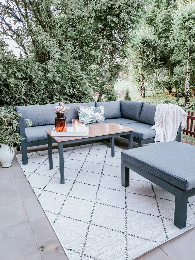 Beliani Loungeset 5-zits Aluminium Zwart MESSINA - Afbeelding 9