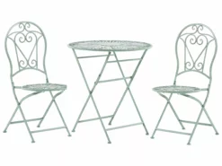 Beliani Balkonset Metaal Groen TRENTO