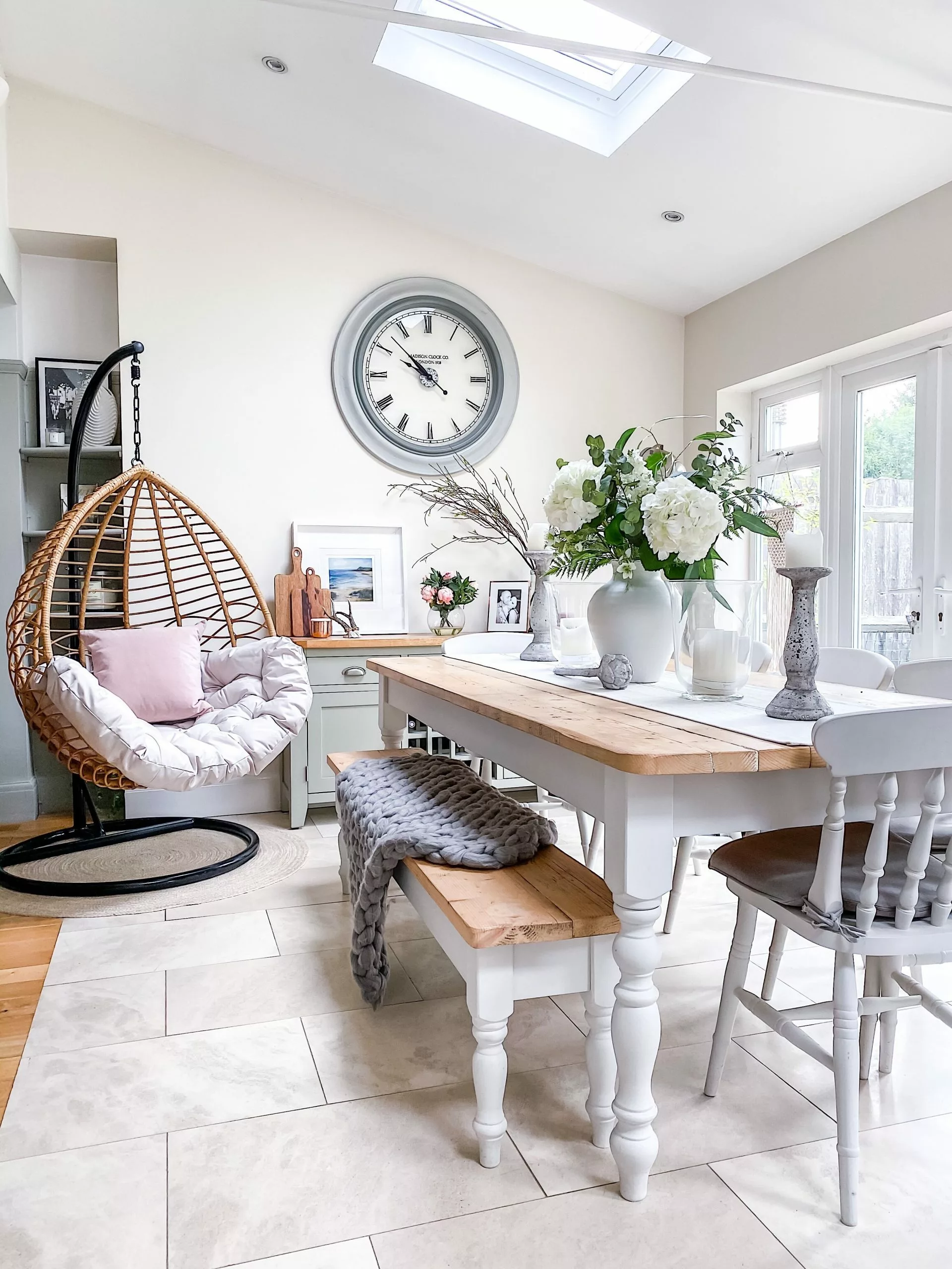 Beliani Hangstoel Met Standaard Rotan Natuurlijk/zwart ARSITA - Afbeelding 5