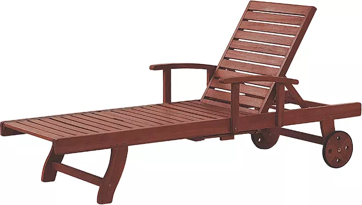 Beliani Ligstoel Acaciahout Grafietgrijs TOSCANA - Afbeelding 3