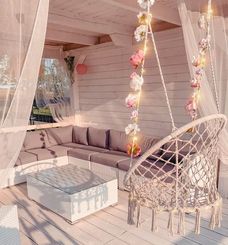 Beliani Loungeset 8-zits Rotan Wit XXL - Afbeelding 3