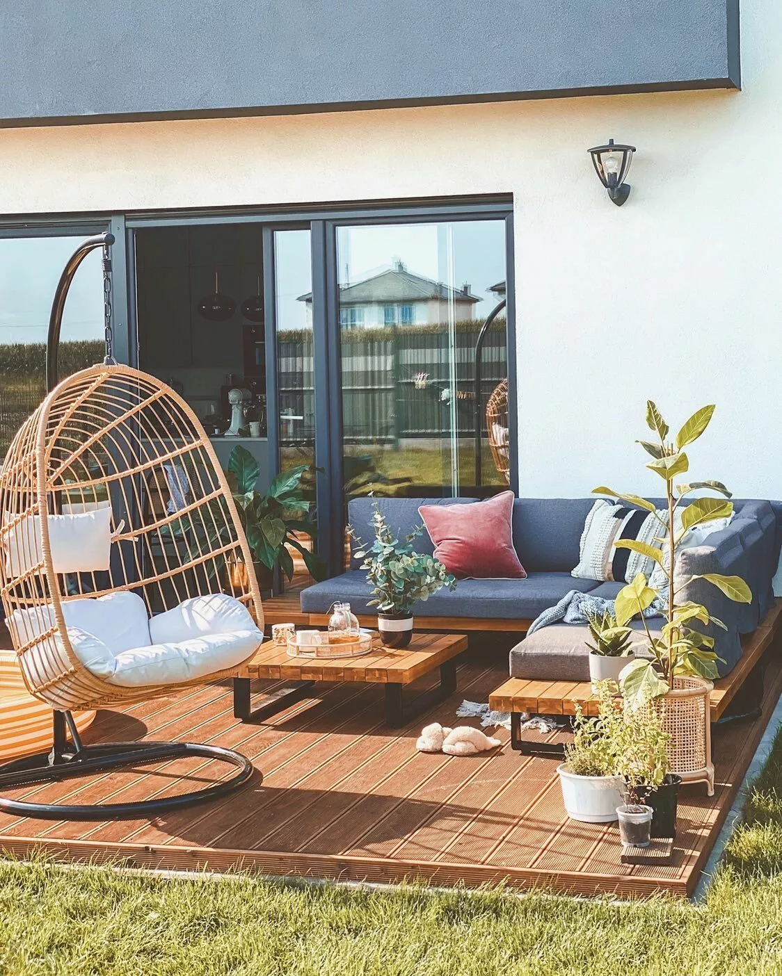 Beliani Loungeset 5-zits Acaciahout Grijs MYKONOS - Afbeelding 4