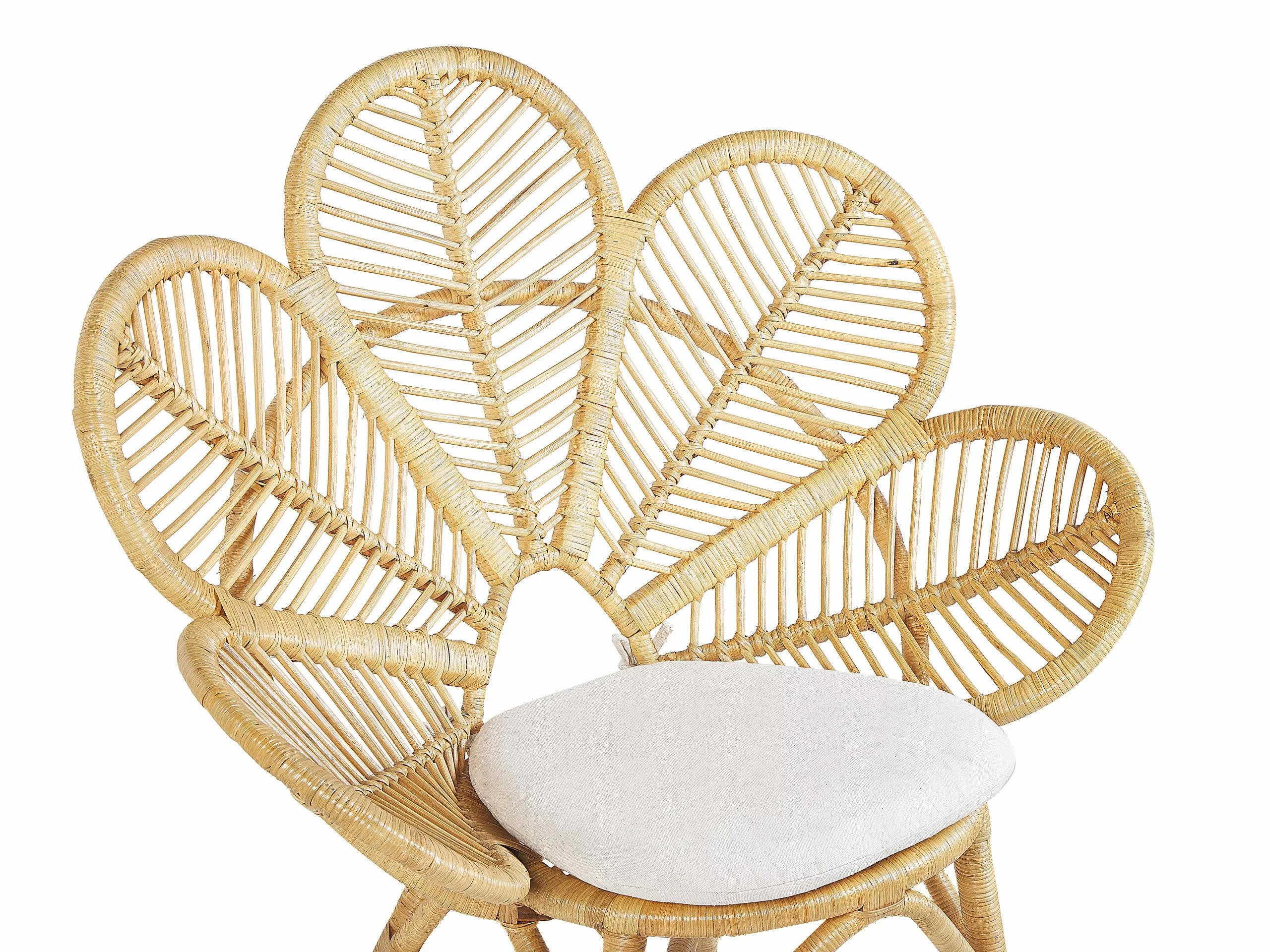 Beliani Balkonset Rotan Natuurlijk/beige FLORENTINE/LIMNI - Afbeelding 8