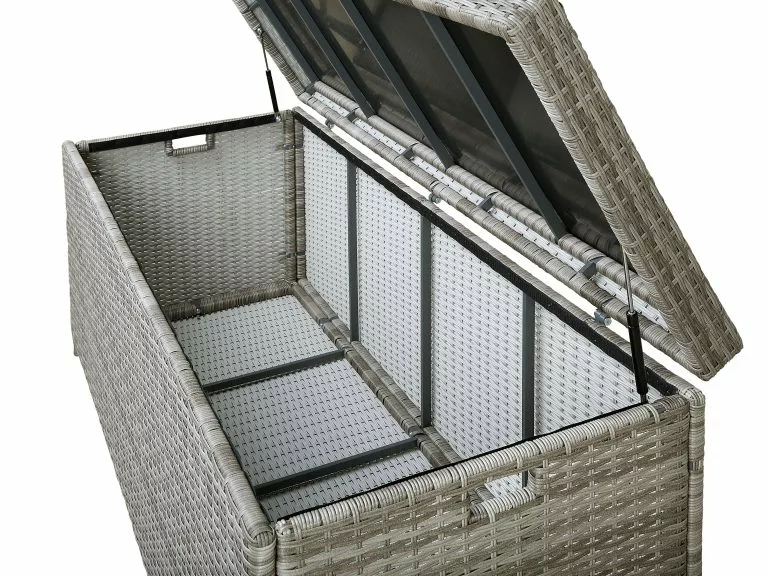 Beliani Kussenbox Rotan Grijs 158 X 63 Cm MODENA - Afbeelding 6
