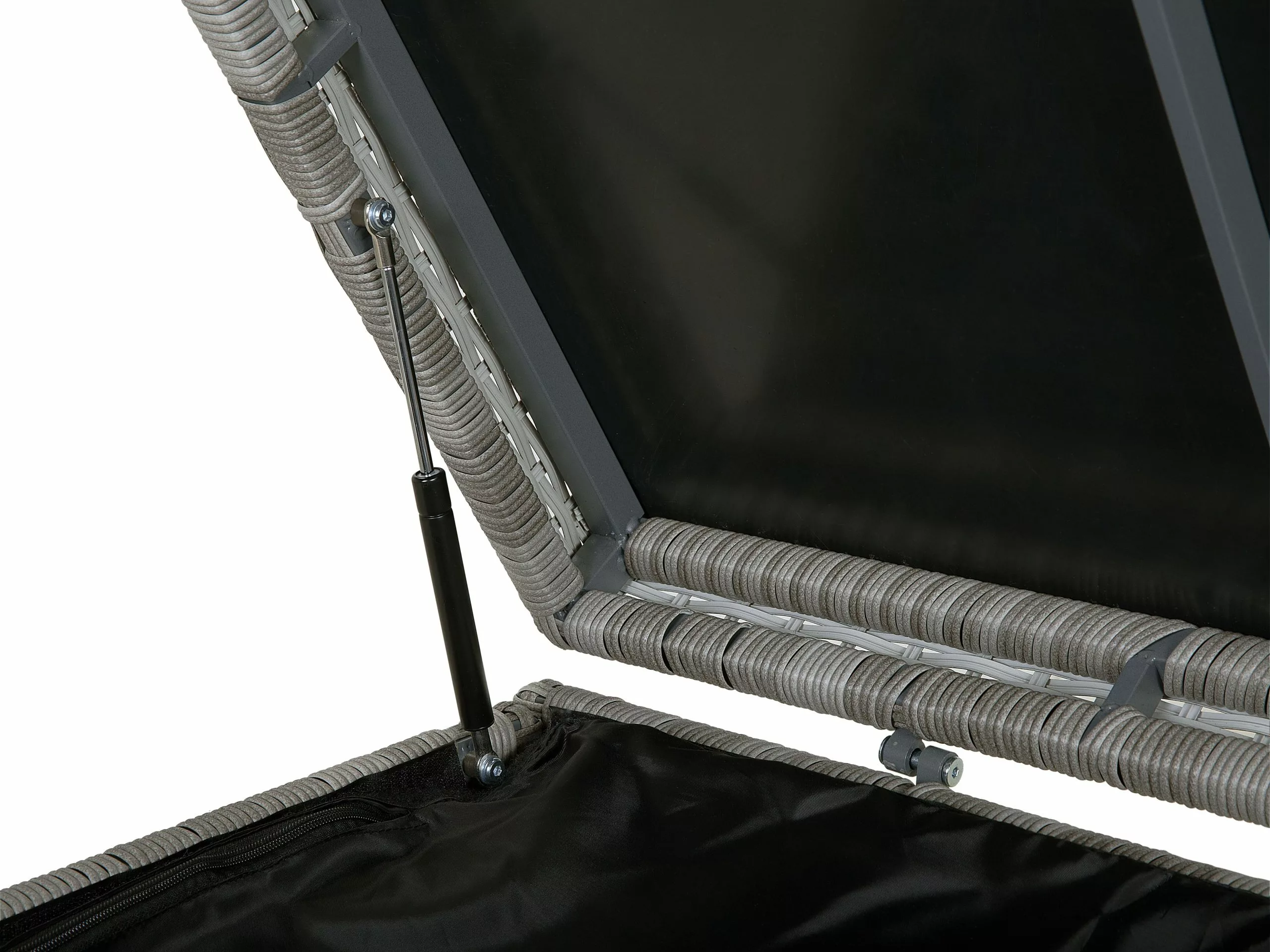 Beliani Kussenbox Rotan Grijs 158 X 63 Cm MODENA - Afbeelding 7