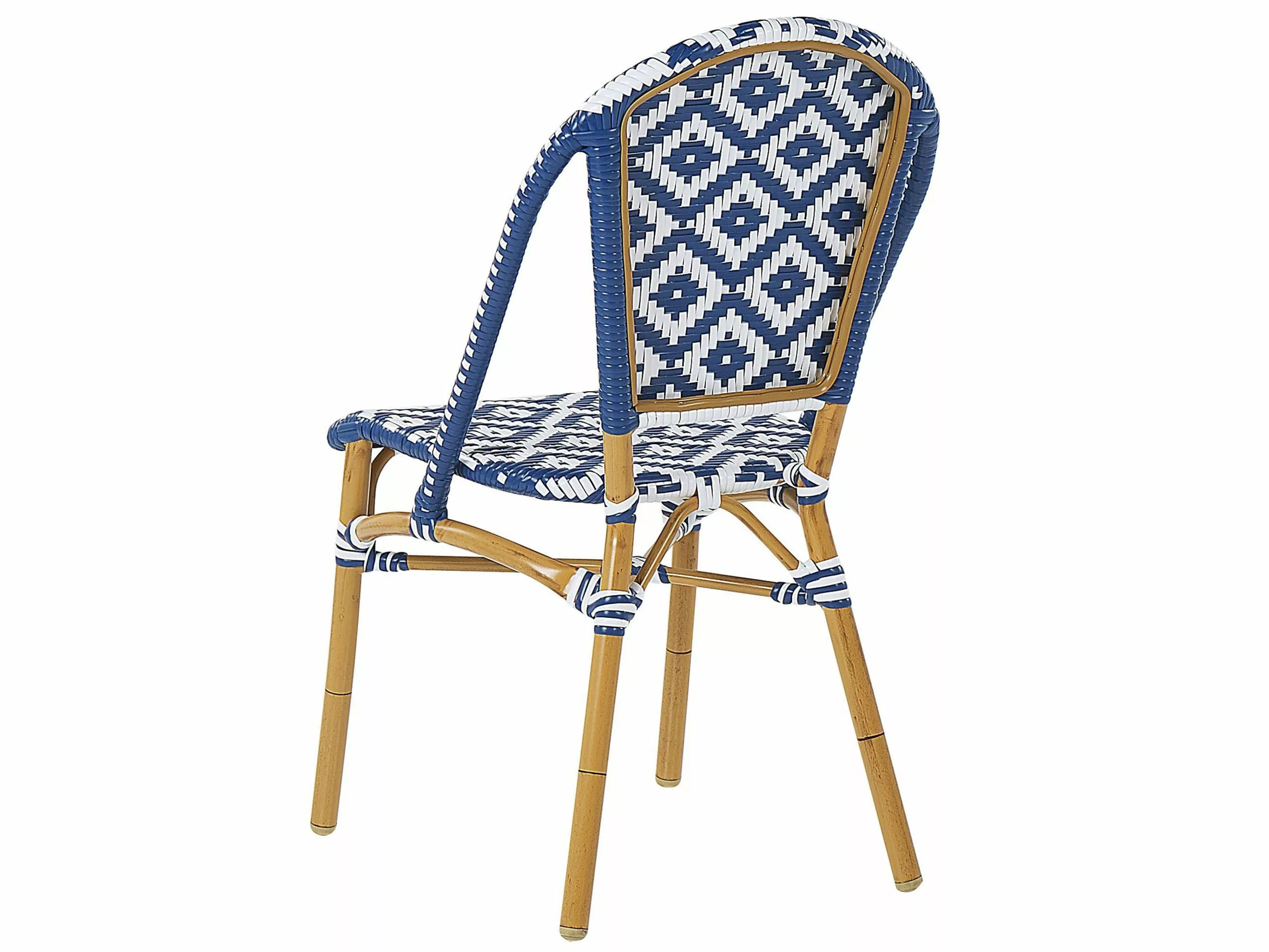 Beliani Tuinset Rotan Blauw/wit RIFREDDO - Afbeelding 8