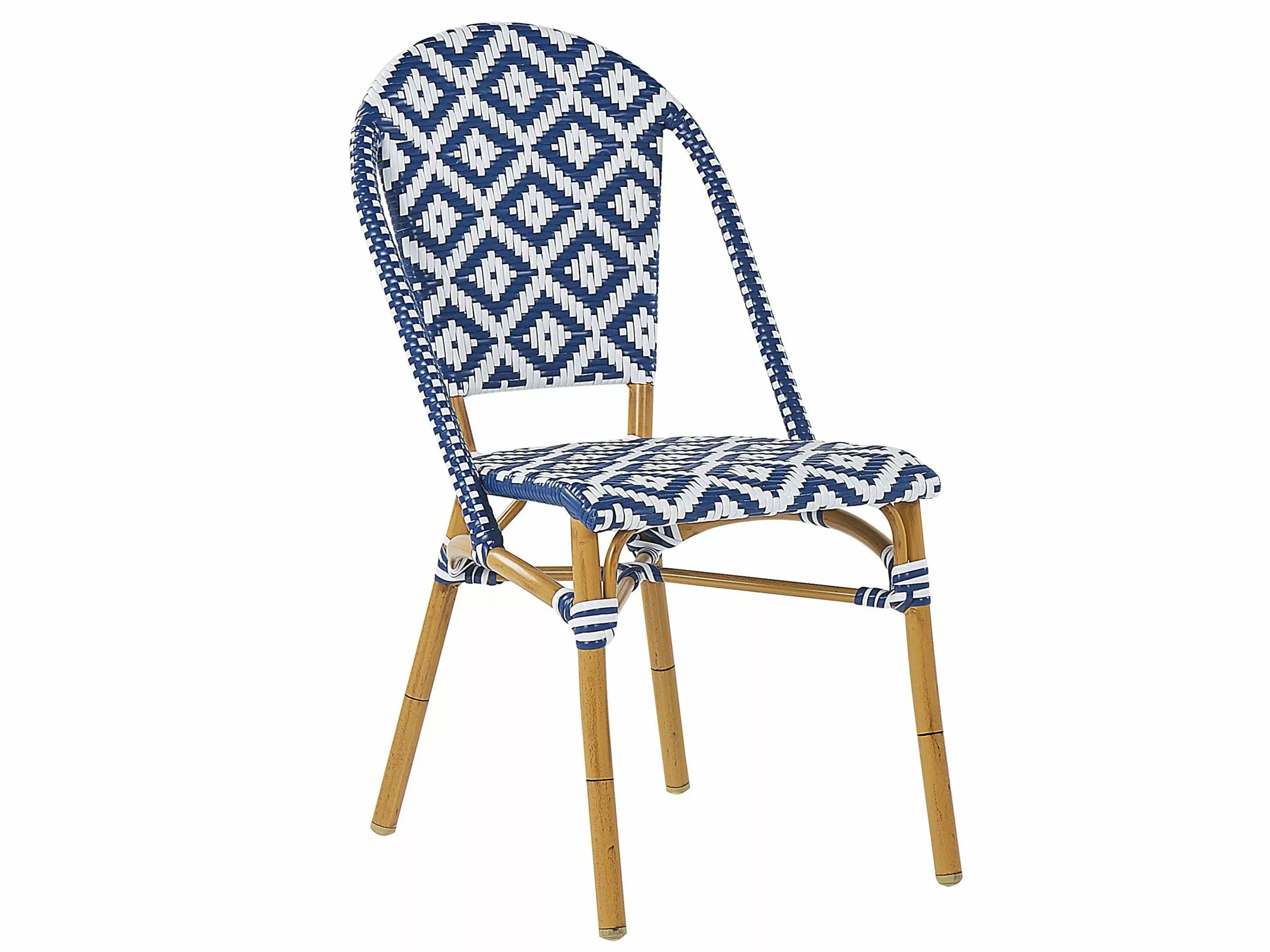 Beliani Tuinset Rotan Blauw/wit RIFREDDO - Afbeelding 6