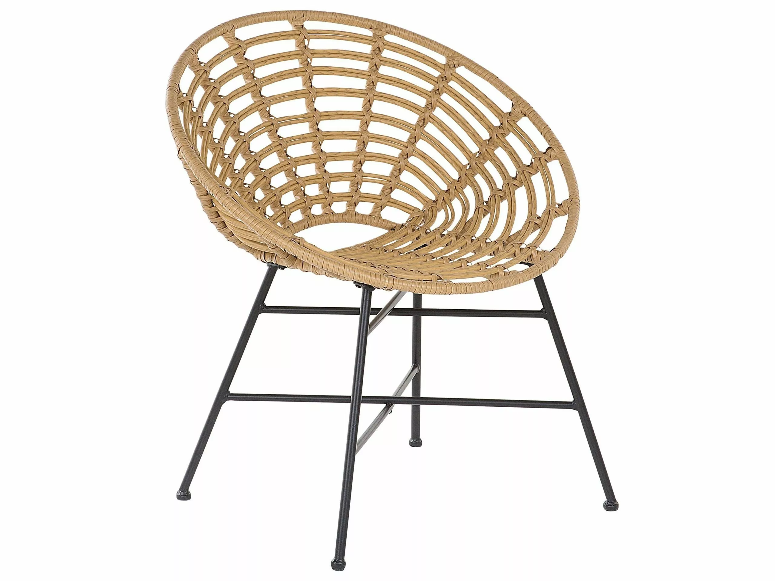 Beliani Stoel Set Van 2 Rotan Natuurlijk ACERRA - Afbeelding 4