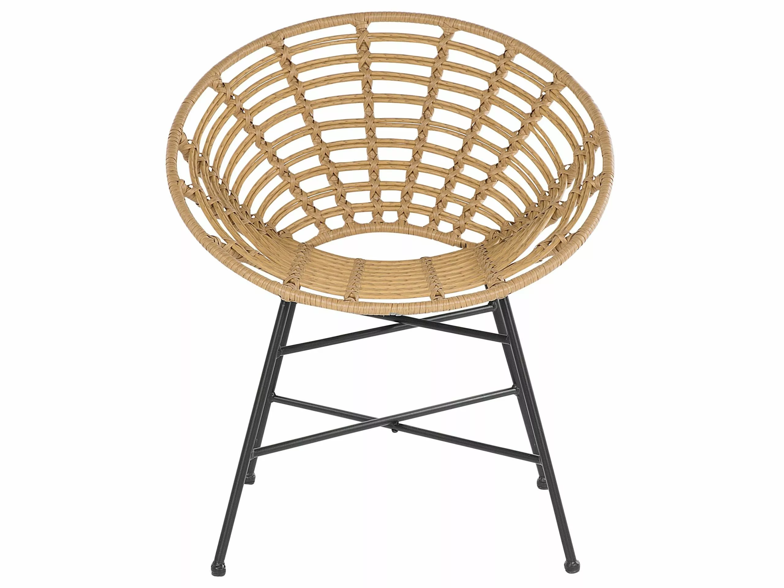 Beliani Stoel Set Van 2 Rotan Natuurlijk ACERRA - Afbeelding 5