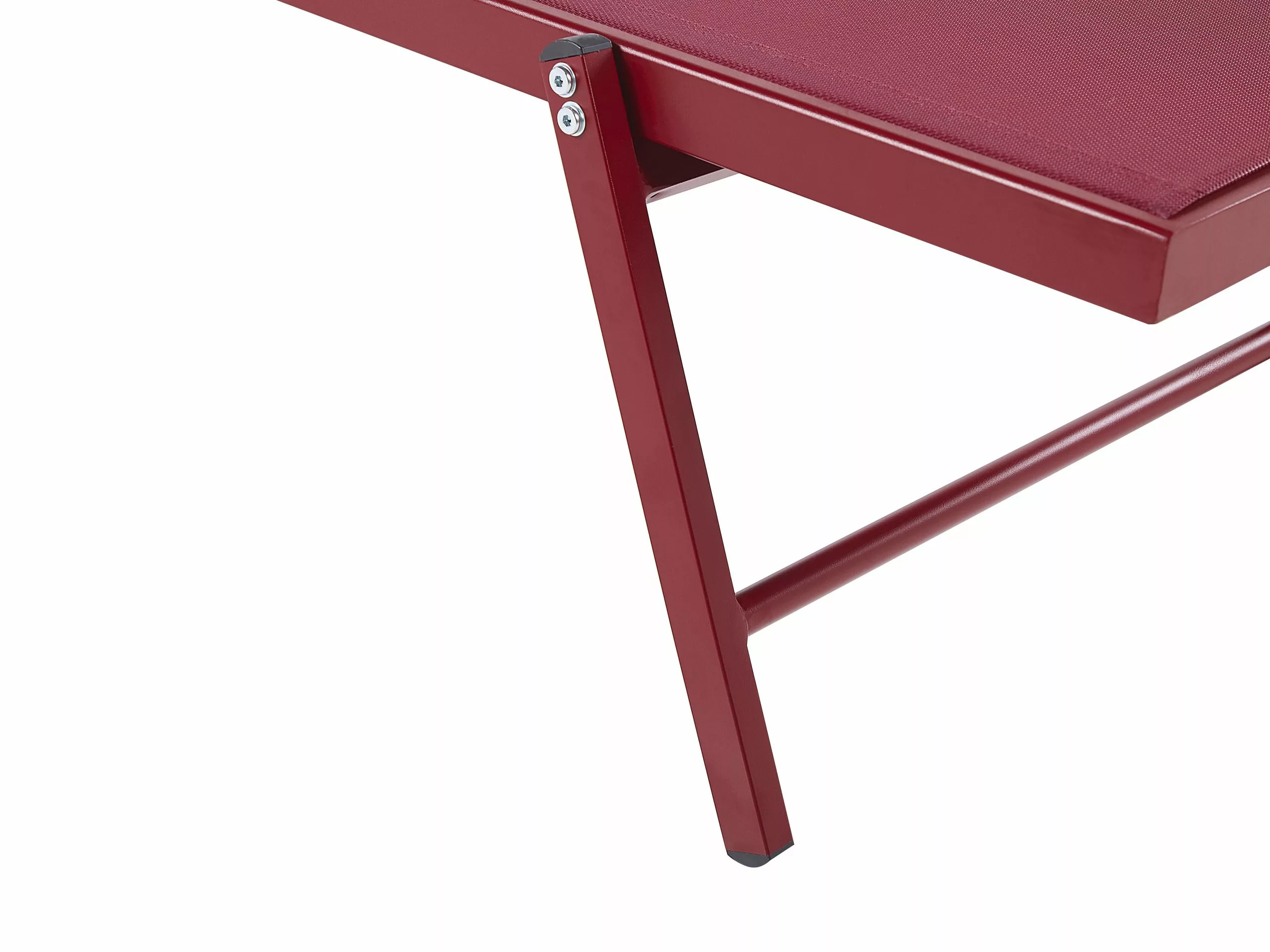 Beliani Ligstoel Aluminium Rood PORTOFINO - Afbeelding 8