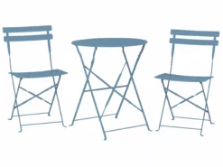 Beliani Balkonset Metaal Marineblauw FIORI