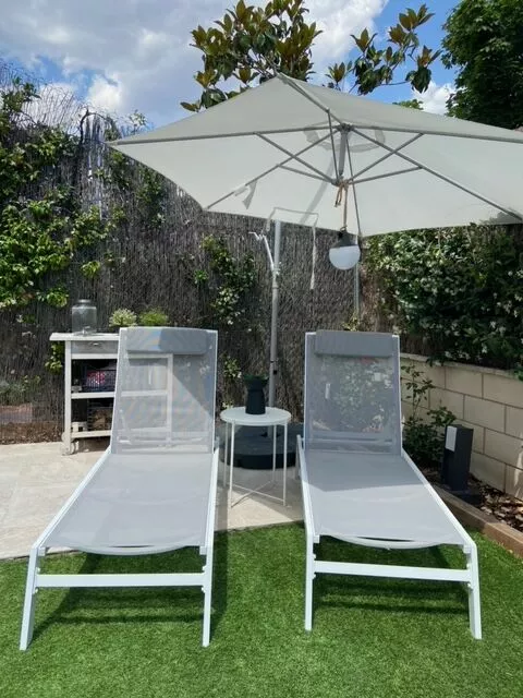 Beliani Ligstoel Aluminium Grijs CATANIA II - Afbeelding 4