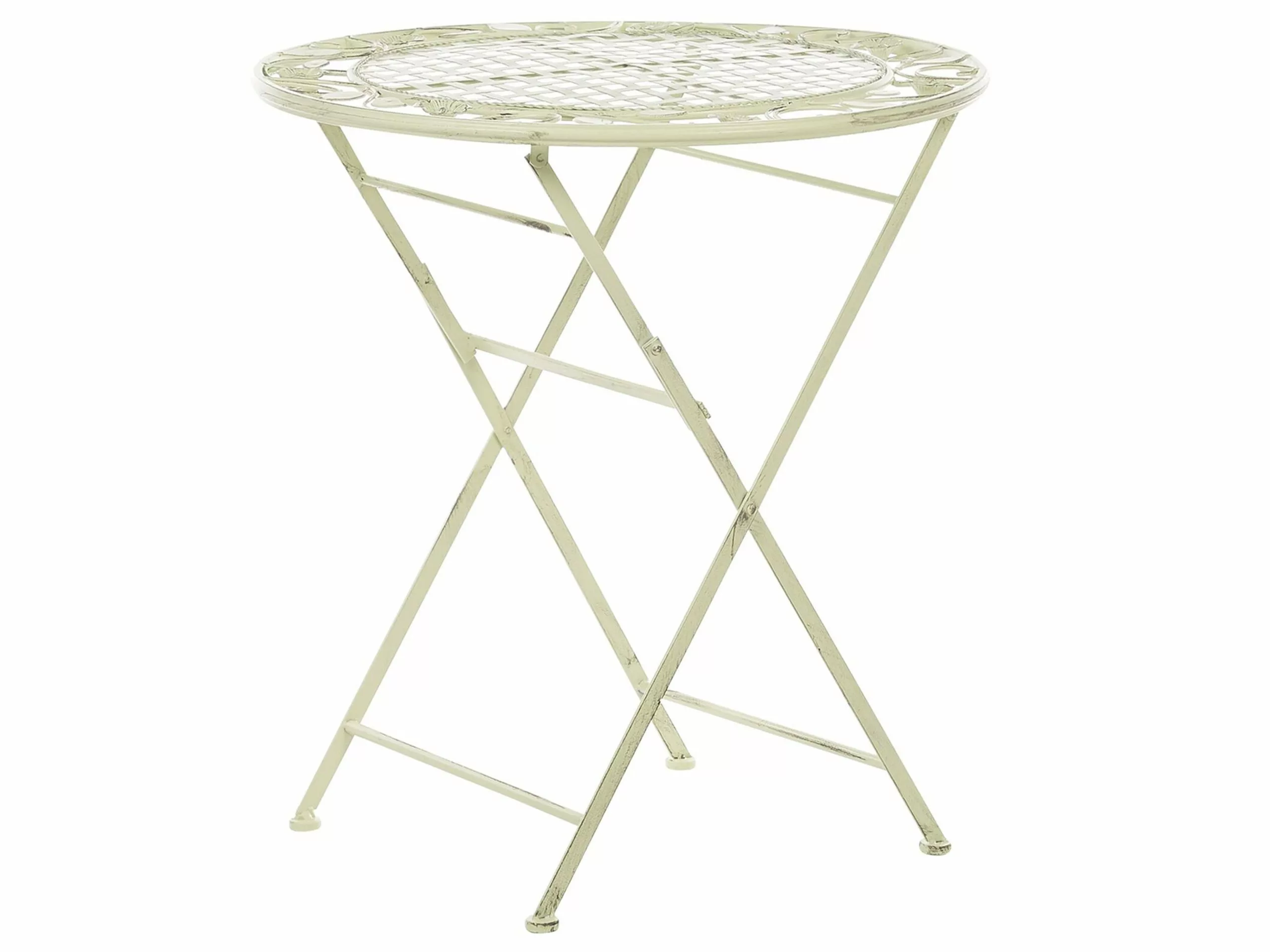 Beliani Balkontafel Inklapbaar Metaal Lichtgroen 70 Cm BIVIO