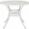 Beliani Tuintafel Aluminium Wit ⌀ 90 Cm ANCONA