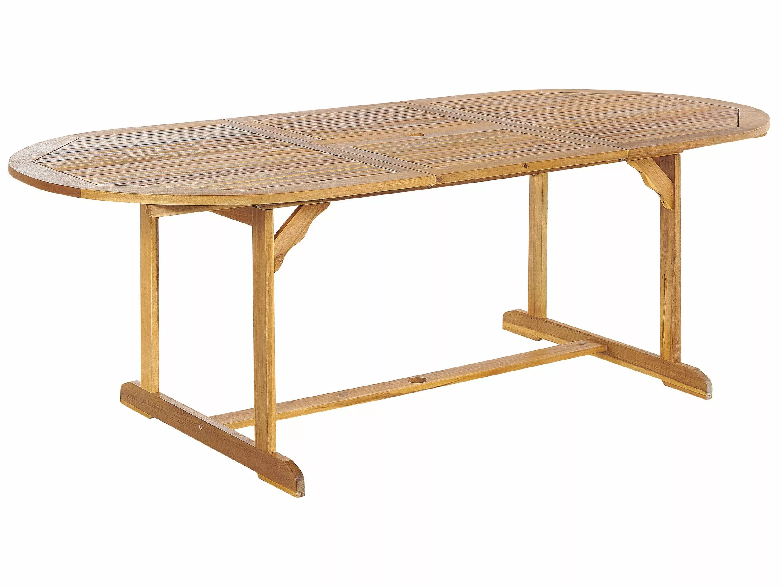 Beliani Tuintafel Uitschuifbaar Acaciahout 160 / 220 X 100 Cm MAUI
