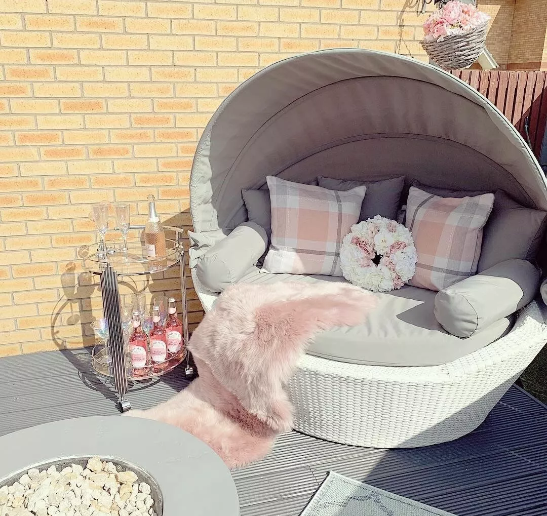 Beliani Zonne-eiland Rotan Wit SYLT - Afbeelding 3