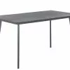 Beliani Tuintafel Aluminium Grijs 140 X 80 Cm MILETO