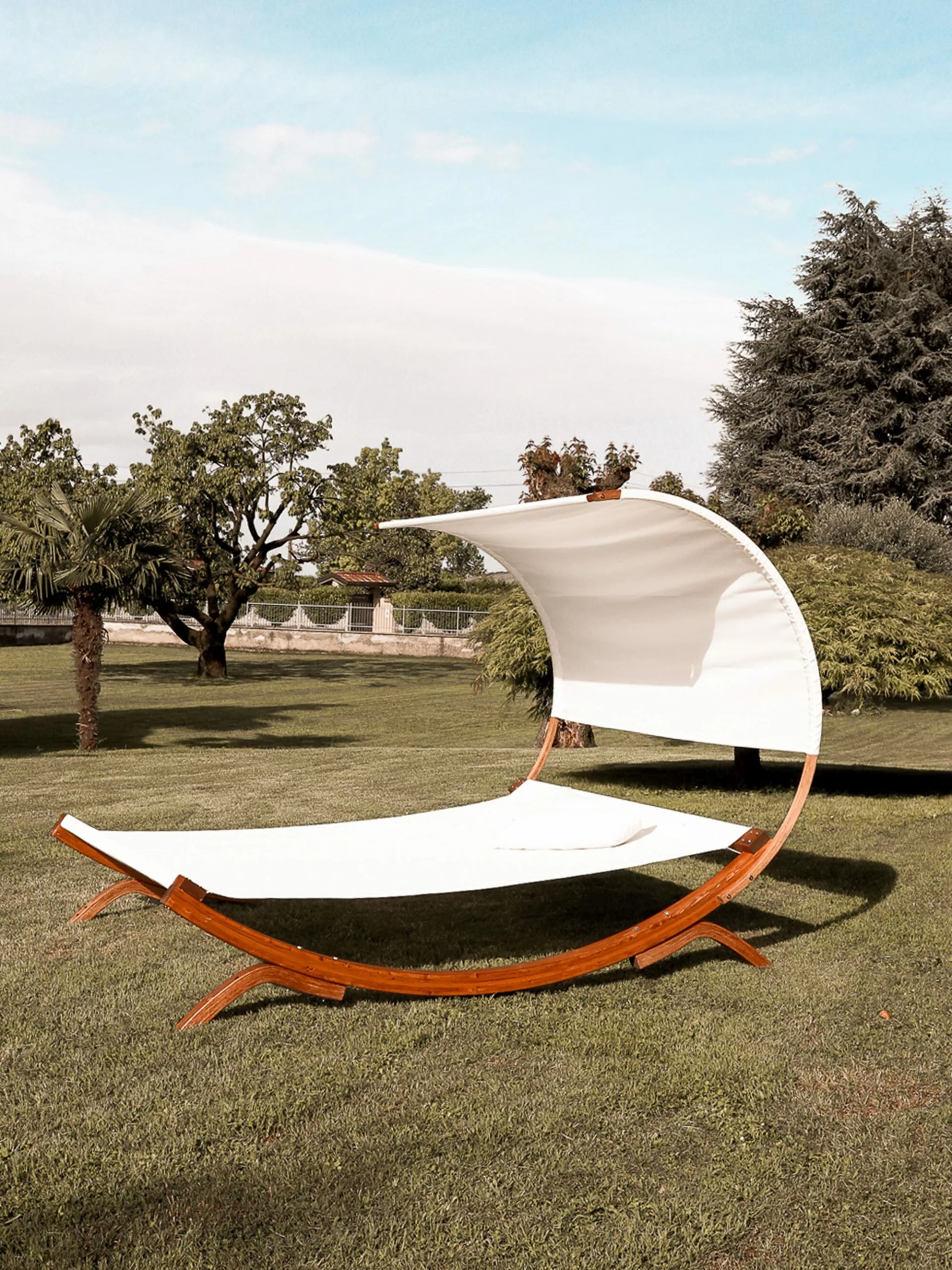 Beliani Ligstoel Voor 2 Personen Beige TERAMO - Afbeelding 5