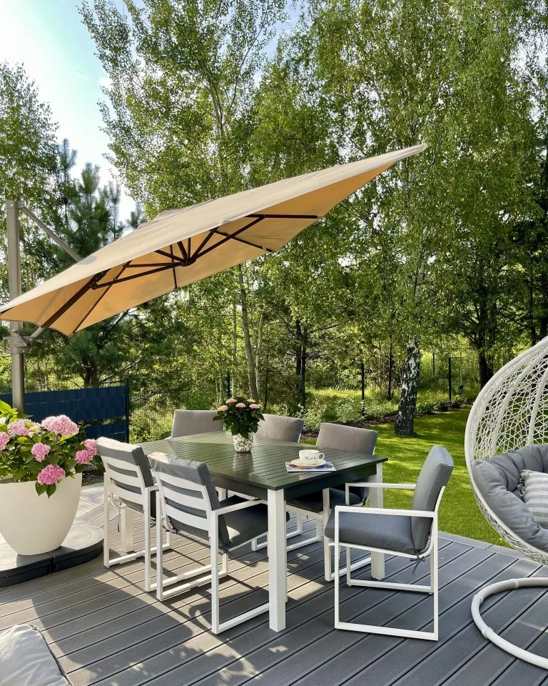 Beliani Tuinset Aluminium Donkergrijs PANCOLE S - Afbeelding 5