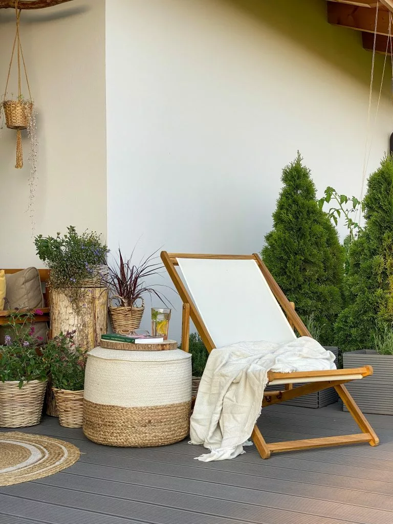 Beliani Ligstoel Acaciahout Lichtbruin ANZIO - Afbeelding 9