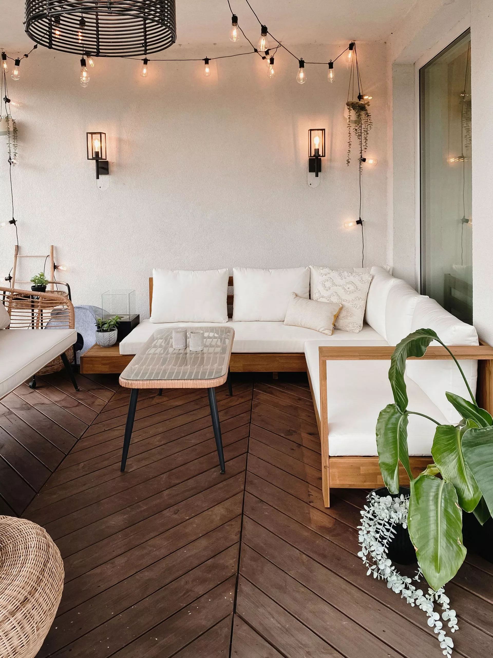 Beliani Loungeset 5-zits Acaciahout Crème MARETTIMO - Afbeelding 4