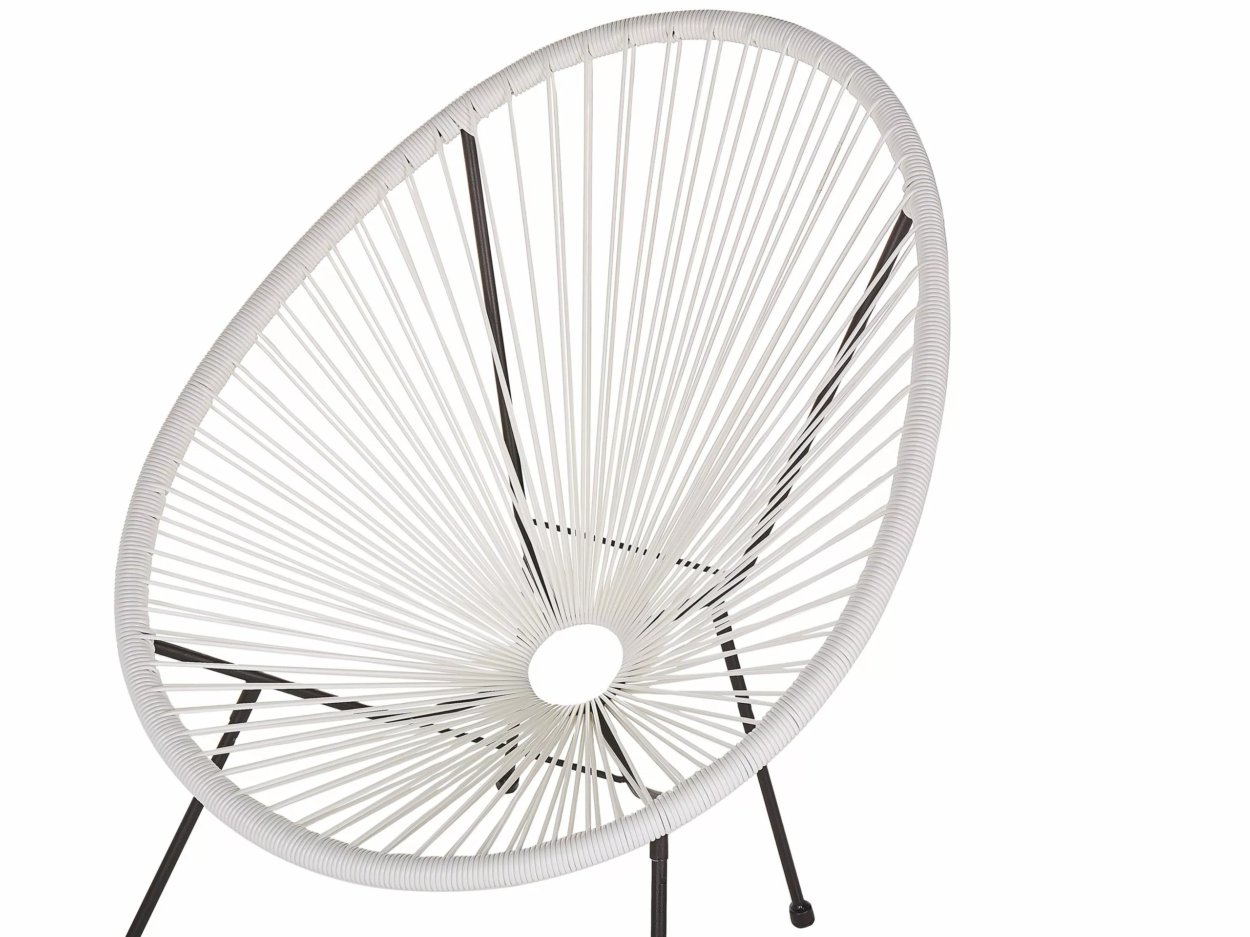 Beliani Stoel Rotan Wit ACAPULCO II - Afbeelding 8