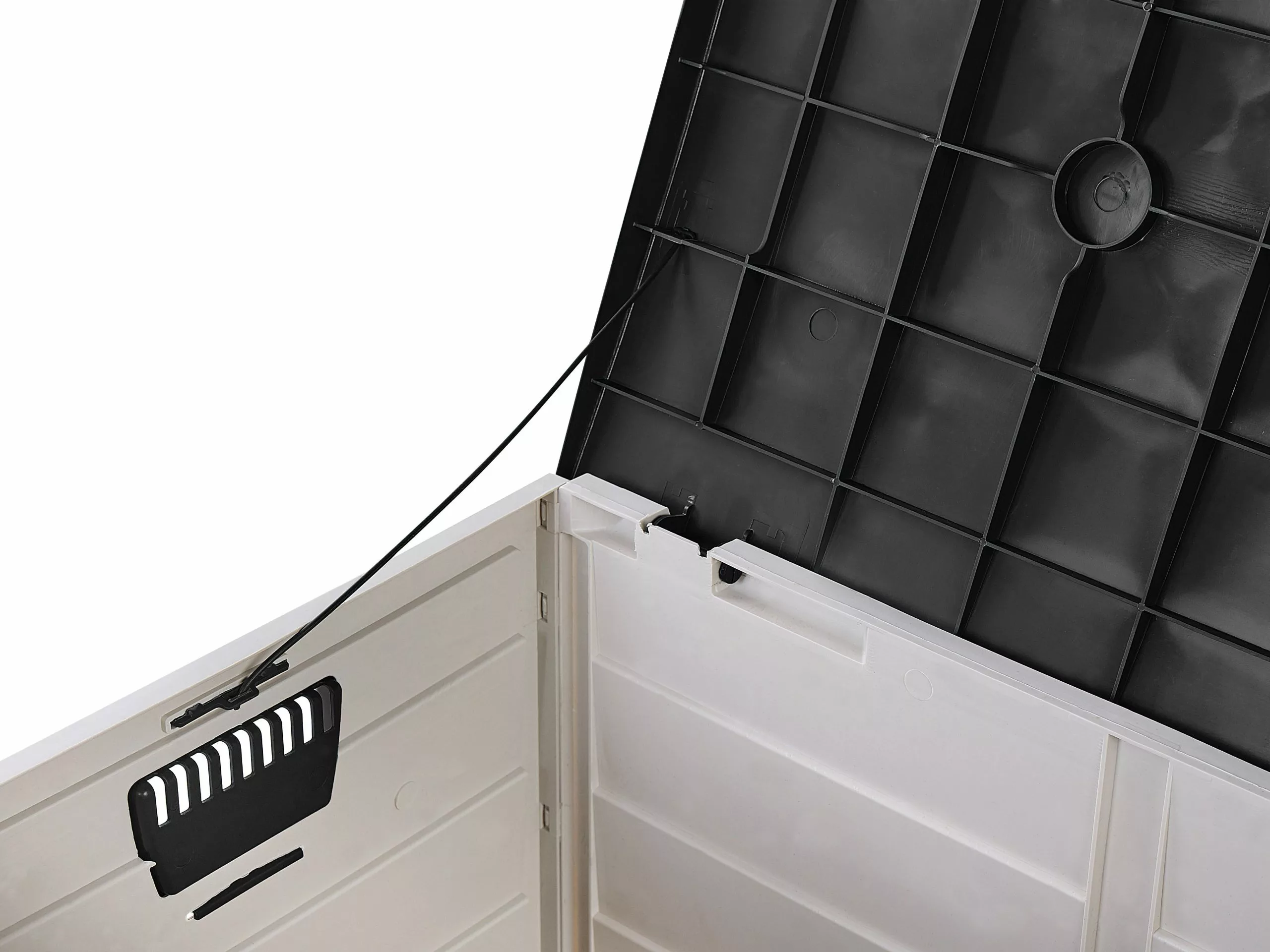 Beliani Kussenbox Kunststof Beige/zwart 112 X 50 Cm LOCARNO - Afbeelding 6