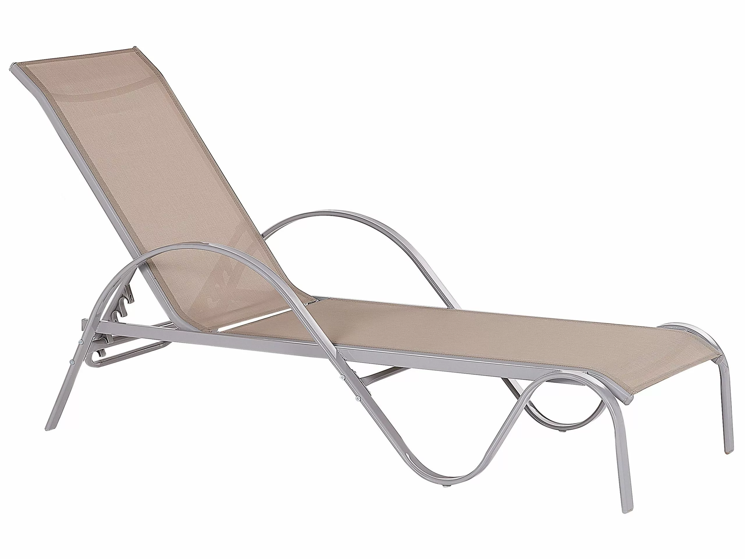 Beliani Ligstoel Verstelbaar Lichtbruin PROCIDA