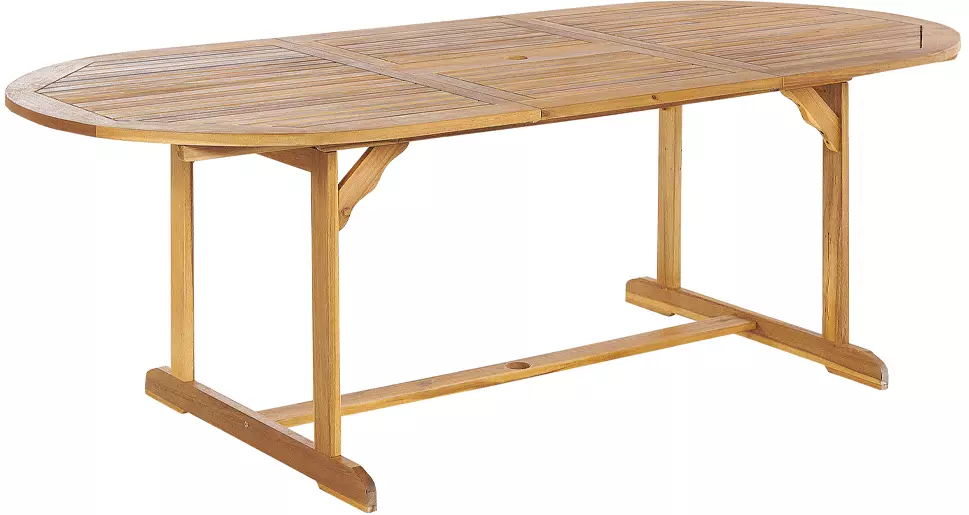 Beliani Tuintafel Uitschuifbaar Acaciahout 160 / 220 X 100 Cm MAUI - Afbeelding 4