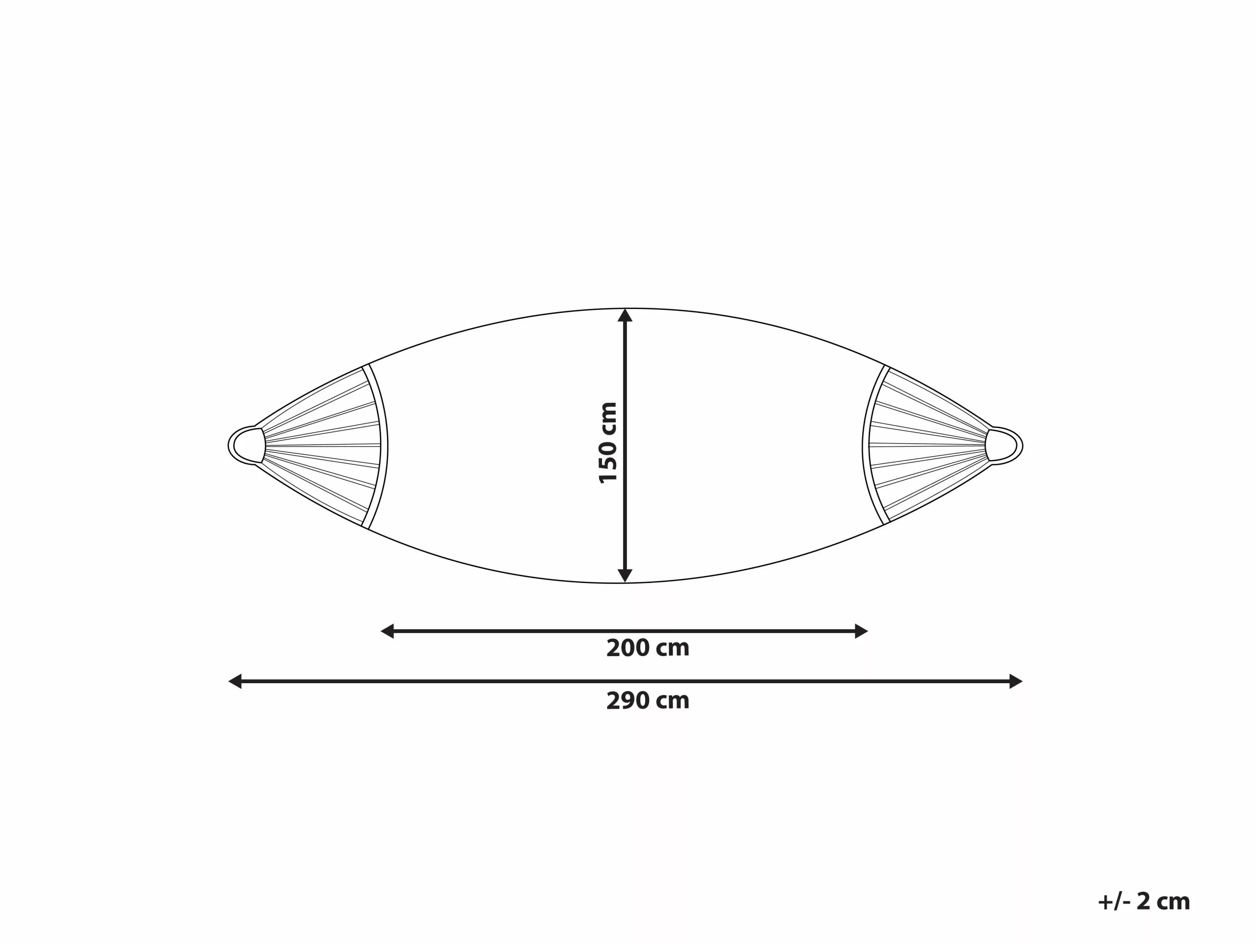 Beliani Hangmat Katoen Grijs ROCCA - Afbeelding 6