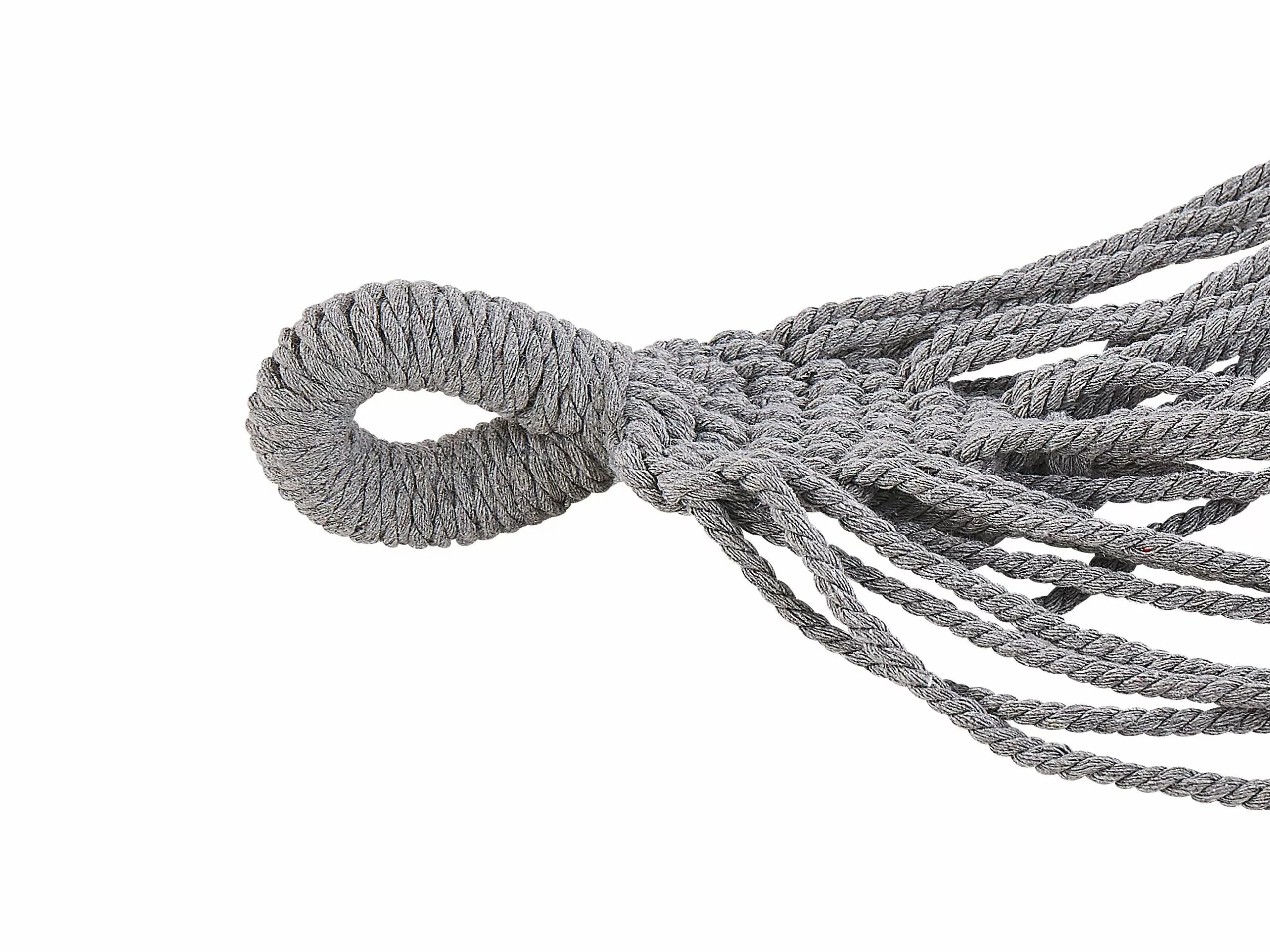 Beliani Hangmat Katoen Lichtgrijs ROCCA - Afbeelding 3