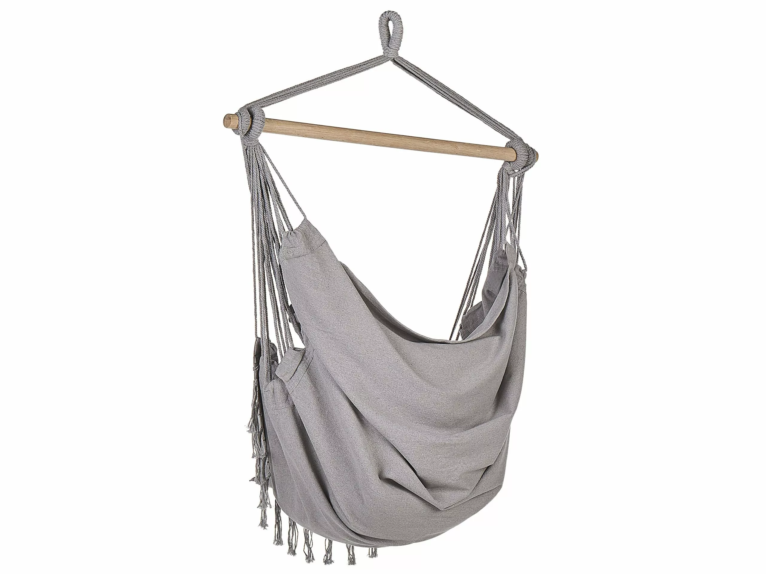 Beliani Hangmat Katoen Lichtgrijs BONEA - Afbeelding 5