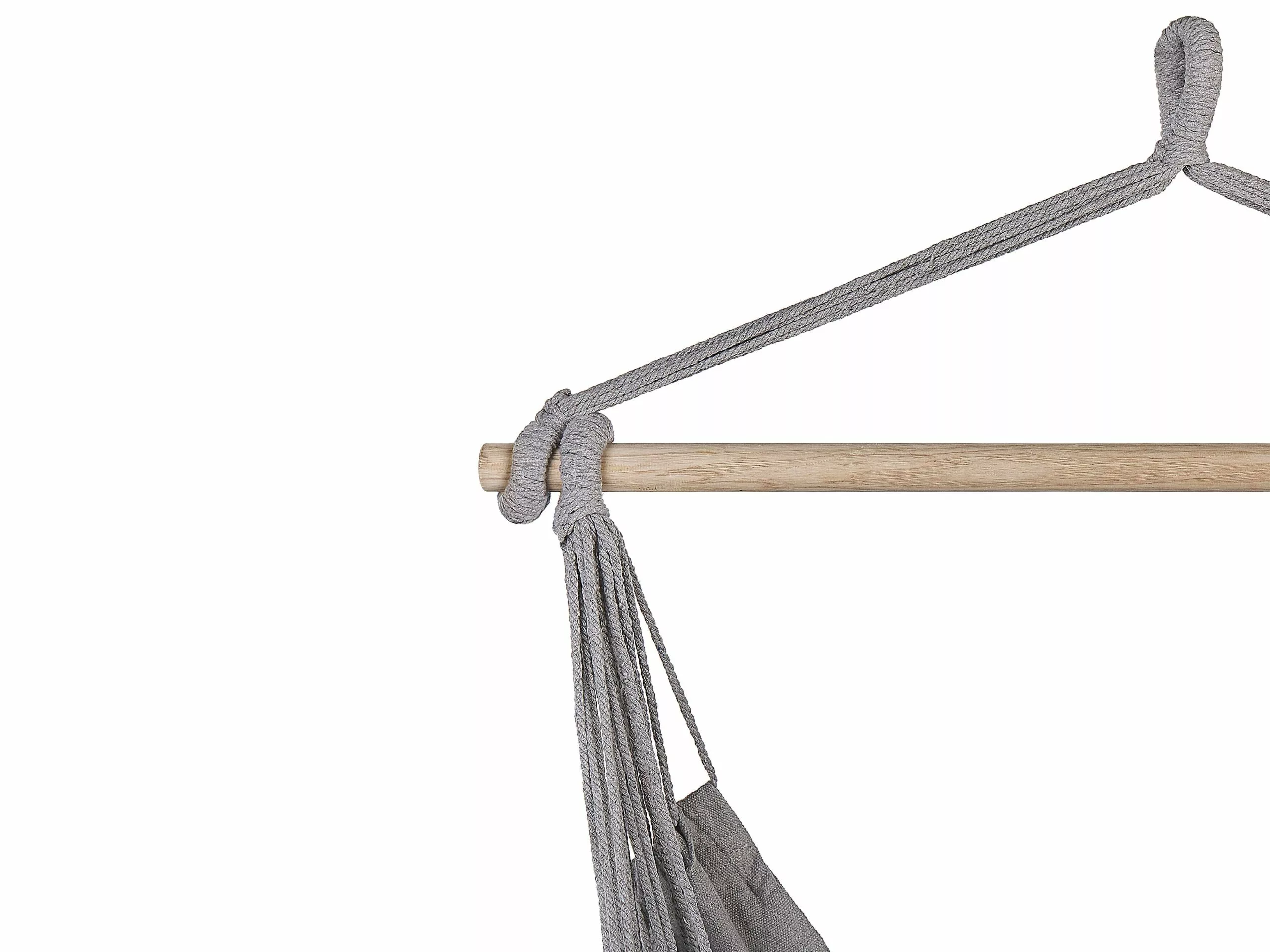 Beliani Hangmat Katoen Lichtgrijs BONEA - Afbeelding 7