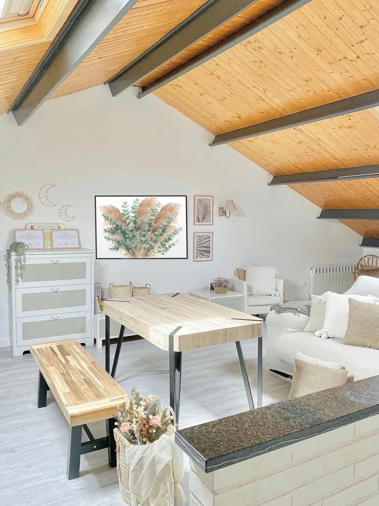 Beliani Tuinbank Hout Zwart SCANIA - Afbeelding 9