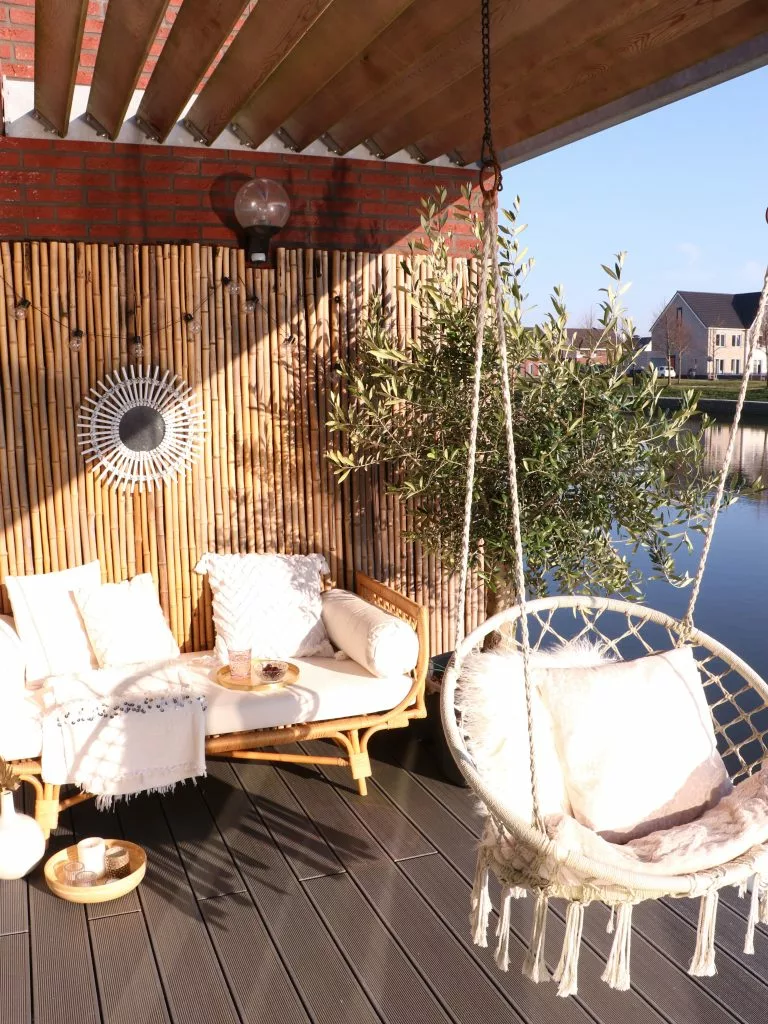 Beliani Tuinbank Rotan Natuurlijk/beige BALLAO - Afbeelding 4