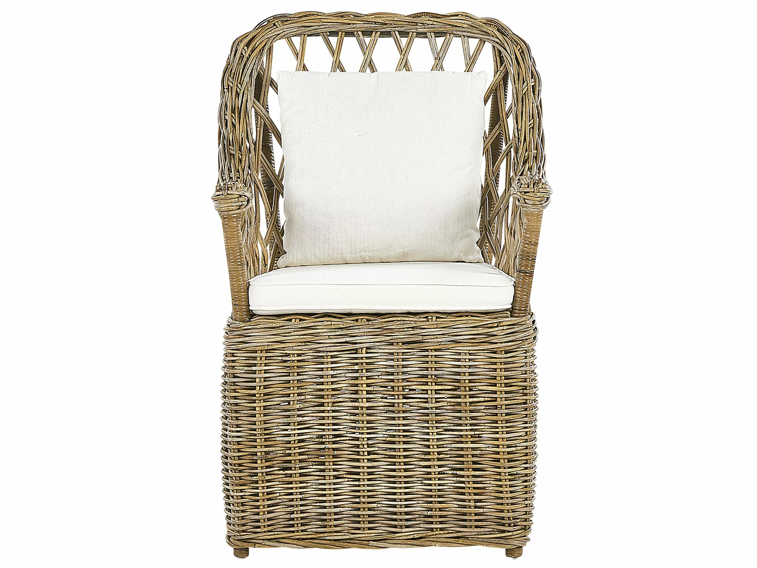 Beliani Tuinset 6-zits Rotan Naturel MAROS/OLBIA - Afbeelding 4