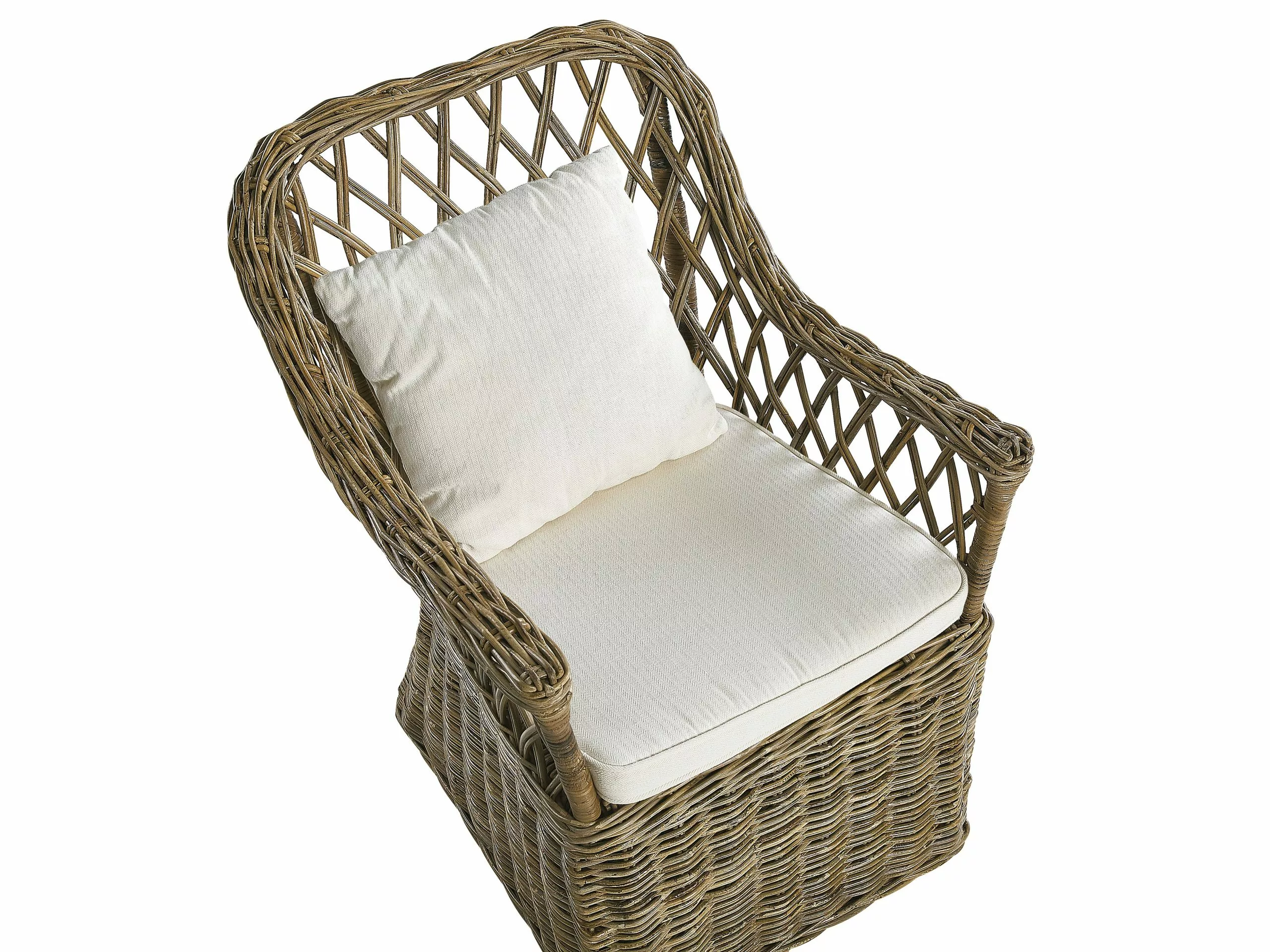 Beliani Tuinset 6-zits Rotan Naturel MAROS/OLBIA - Afbeelding 6